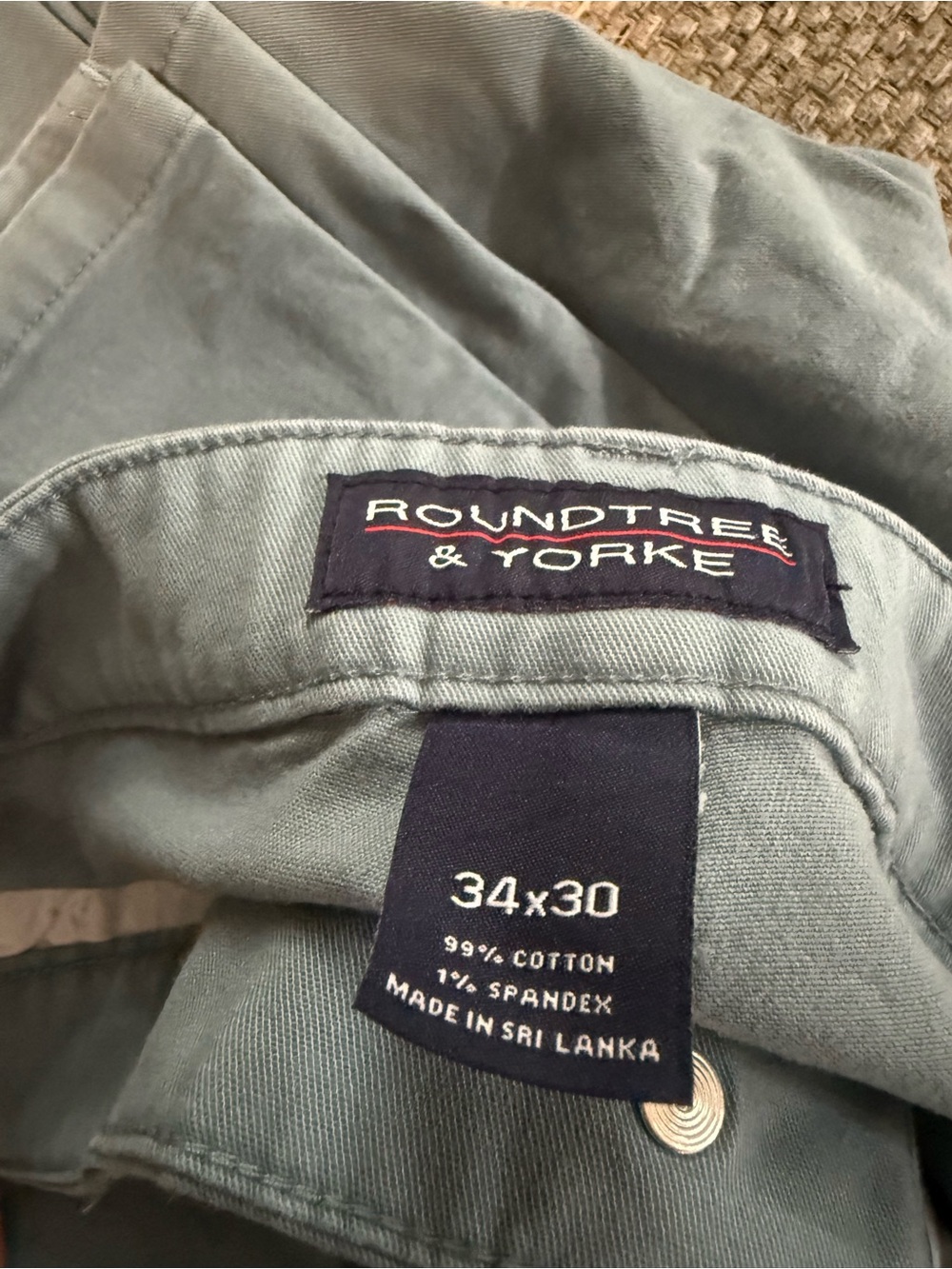 Roundtree & Yorke Light Slate Blue Chinos - Picture 2 of 3